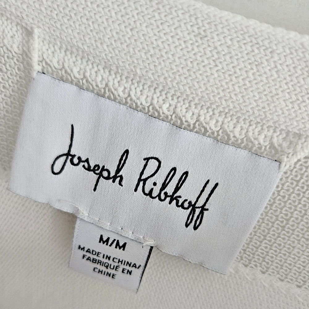 Joseph Ribkoff White Knit Mesh Insert Top - Picture 4 of 5